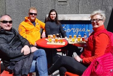 guests on beer tour quebec city