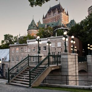 chateau frontenac in spring