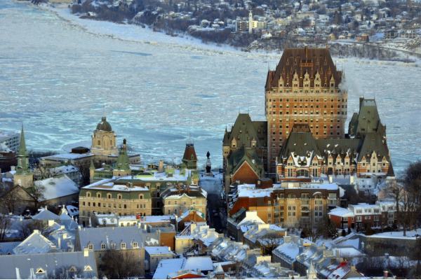 old quebec in winter