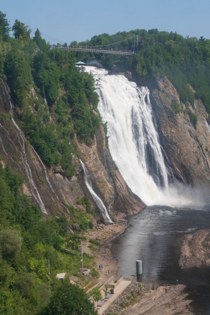 montmorency falls from cable car