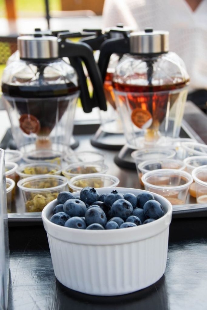 blueberries and maple tasting on food tour