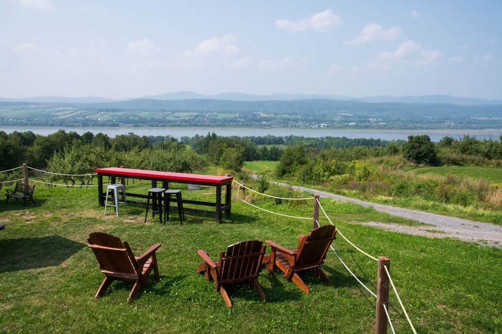landscape from domaine steinbach on food tour of orleans island